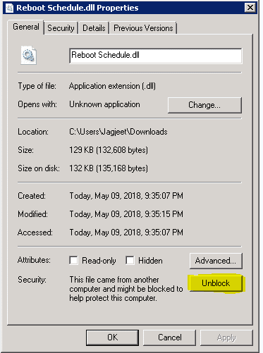 Installation Procedure: