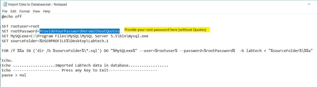 Drop and Create ConnectWise Automate Database.bat